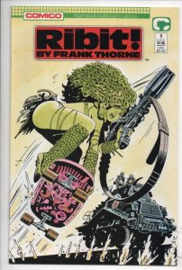 RIBIT #1, NM-, Frank Thorne, skateboard, Comico, 1989  more Indies in store