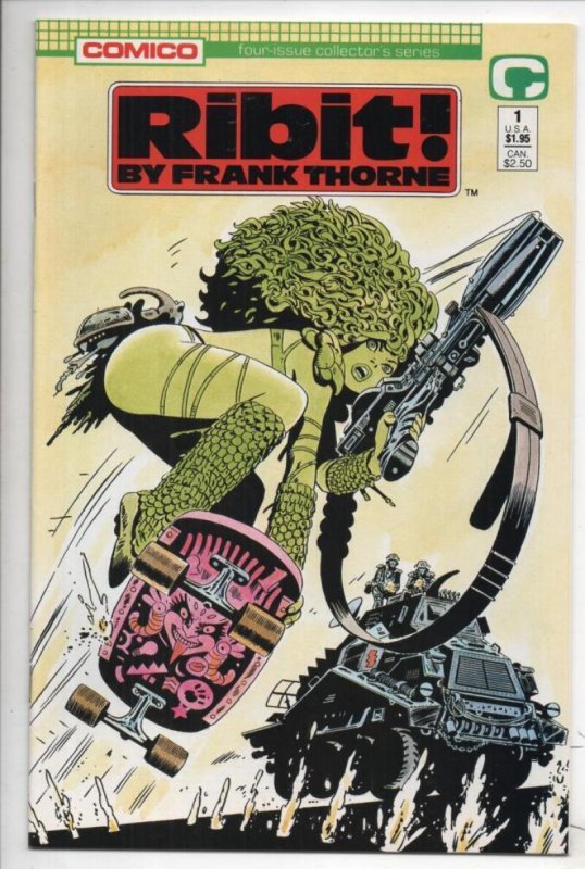 RIBIT #1, NM-, Frank Thorne, skateboard, Comico, 1989  more Indies in store