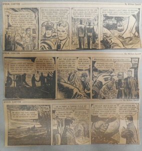 (311) Steve Canyon Dailies by Milton Caniff  from 1954 Size: 3 x 8 inches