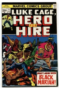 HERO FOR HIRE #5-1973-LUKE CAGE-Black Mariah-MARVEL vf