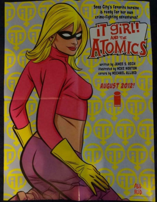 IT GIRL AND THE ATOMICS Promo Poster, 18 x 24, 2012 IMAGE Mike Allred Unused 412
