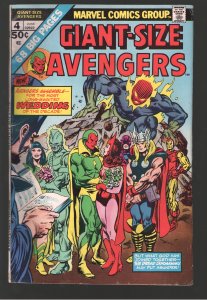 GIANT SIZE AVENGERS 4 VG/F WEDDING ISSUE.Solid copy!