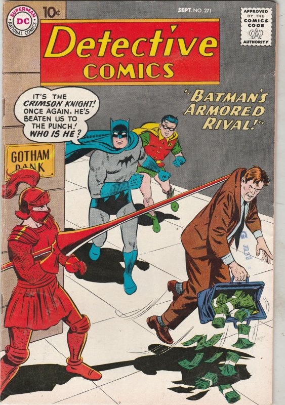 Detective Comics #271 1959 Orig John Jones High-Grade Crimson Knight VF+ UTAH50%