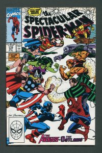 Peter Parker,Spectacular Spiderman #170 / 7.5 VFN-  November 1990