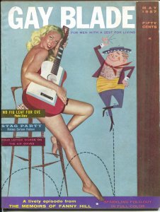 MAG: Gay Blade 5/1957-cheesecake-pin-ups-Eve Meyer-Bill Ward-Joyce Miles-VF