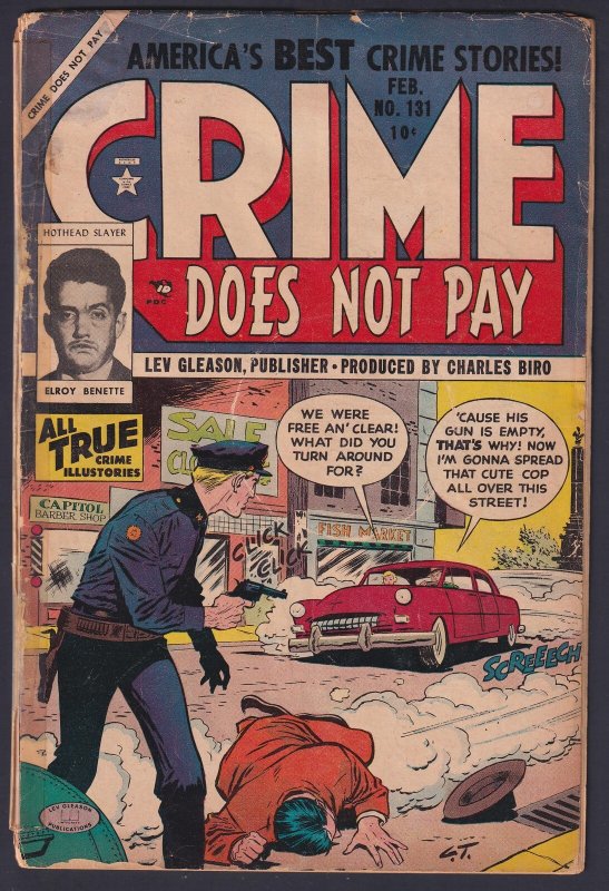 Crime Does Not Pay 131 (1954) FR/GD Golden Age Lev Gleason comic