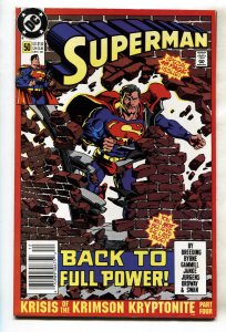 SUPERMAN #50-1990-Newsstand variant comic book - DC