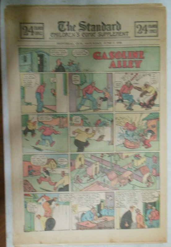 (41) Gasoline Alley Sunday Pages by Frank King from 1930 Size: 11 x 15 inches