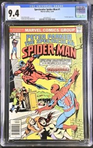 SPECTACULAR SPIDER-MAN #1 CGC 9.4 TARANTULA SAL BUSCEMA JOHN ROMITA WHITE PAGES