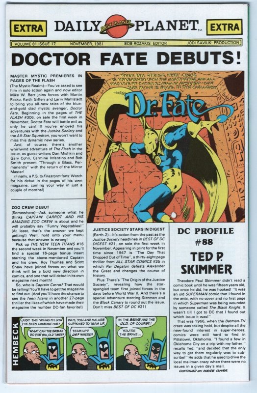 WORLD’S FINEST COMICS #276 - 8.0 - OW-W - Superman -Batman -  Captain Marvel