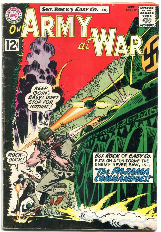 Our Army at War #122 1962- Sgt Rock- DC Silver Age War- Joe Kubert VG