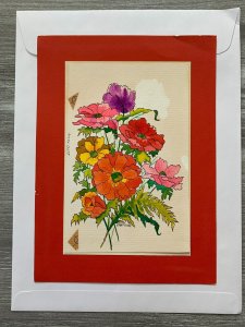 HAPPY FATHERS DAY Watercolor Flowers by Pantelone 7x10 Greeting Card Art FD7601