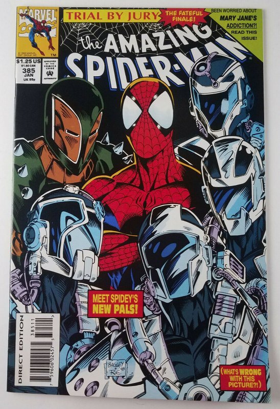 (3x) The Amazing Spider-Man: TRIAL BY JURY #383, #384, #385 Full Set Marvel 1994