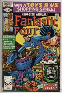 FANTASTIC FOUR #15 Annual, FN, Captain Marvel, Dr Doom, 1961 1980, Marvel