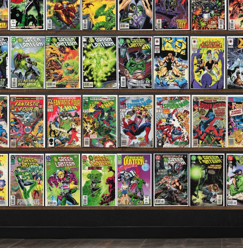 Huge Lot 150+ Comics with Green Lantern, Fantastic Four, X-O Manowar & More!