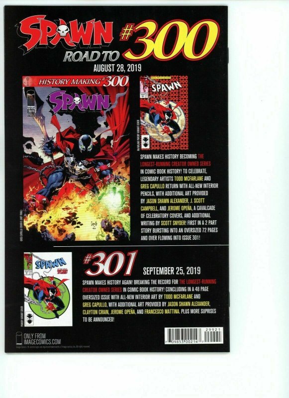 Spawn #299 (1992) - 9.2 NM- *Virgin Variant* 