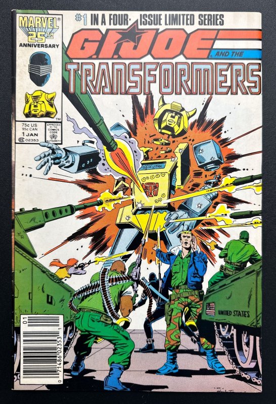 G.I. Joe and the Transformers #1 (1987) Newstand [KEY]1st Crossover- FN/VF