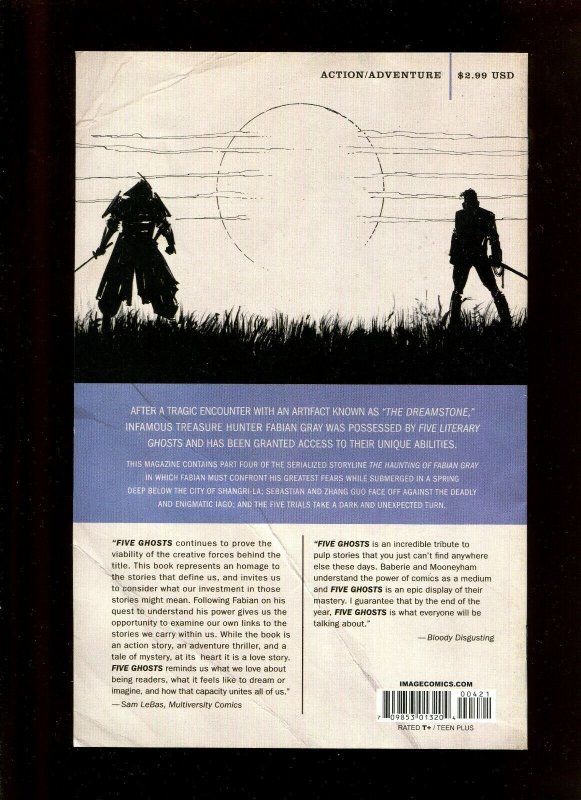 FIVE GHOST PHANTOM#1-5 (9.2) VARIANTS, #1 SIGNED BY BARBARRET+MONEYHAM!! 2013