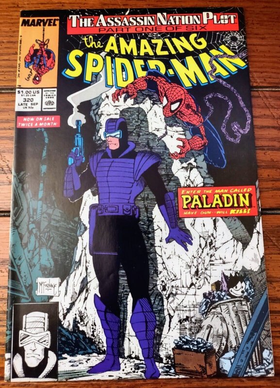 Amazing Spider-Man #320 VF+ 8.5 Todd McFarlane Cover Art Paladin Appearance