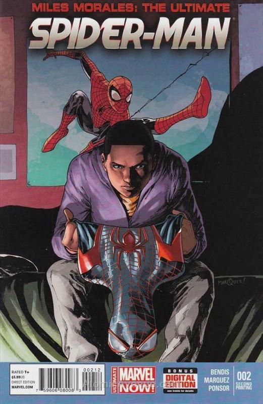 Miles Morales: Ultimate Spider-Man #2 (2nd) VF/NM; Marvel | save on shipping - d