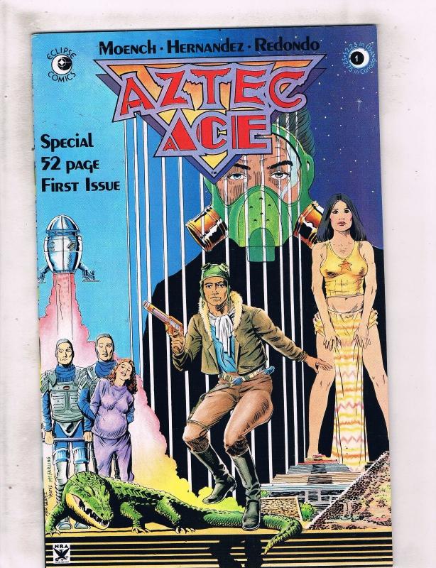 Lot of 10 Aztec Ace Eclipse Comic Books # 1 2 3 4 5 6 7 8 9 10 WT6