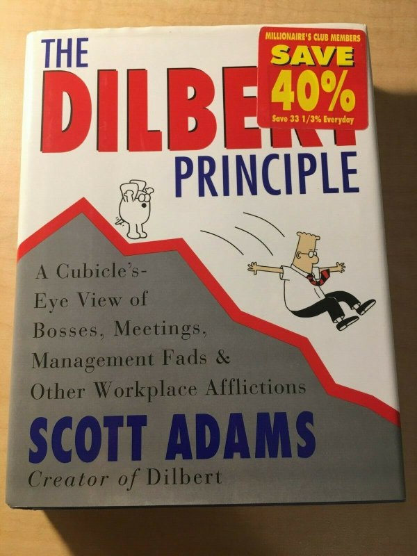 The Dilbert Principle by Scott Adams HARDCOVER Book Office Humor Parody MFT2