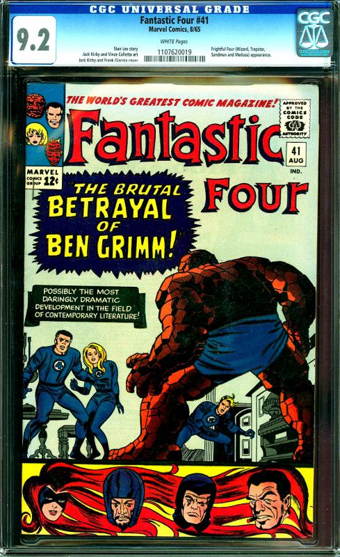 Fantastic Four #41 CGC Graded 9.2 Frightful Four Apperance