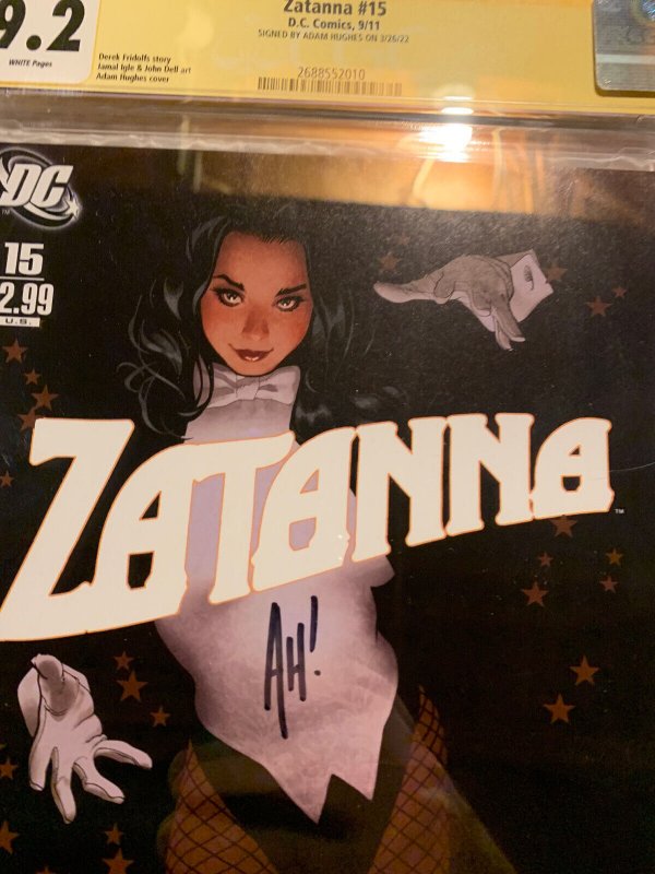 SIGNED Zatanna #15 CGC 9.2 NM- Rare Classic Adam Hughes Cover Variant