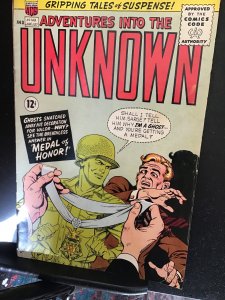 Adventures into the Unknown #149 (1964) Medal of honor! Mid grey key FN- Wow