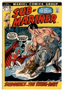 Sub-Mariner #46 1972 Marvel MCU Tiger Shark vs Sting Ray Death of Namor's Father 