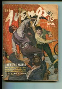 PULP:  AVENGER 03/1942-STREET & SMITH-THE HAPPY KILLERS-PULP-good+