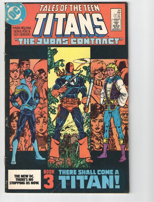 NEW TEEN TITANS 44 VG+ 4.5 1st APPEARANCE  NIGHTWING!!