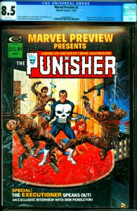 Marvel Preview #2 CGC Graded 8.5 1st Origin of The Punisher