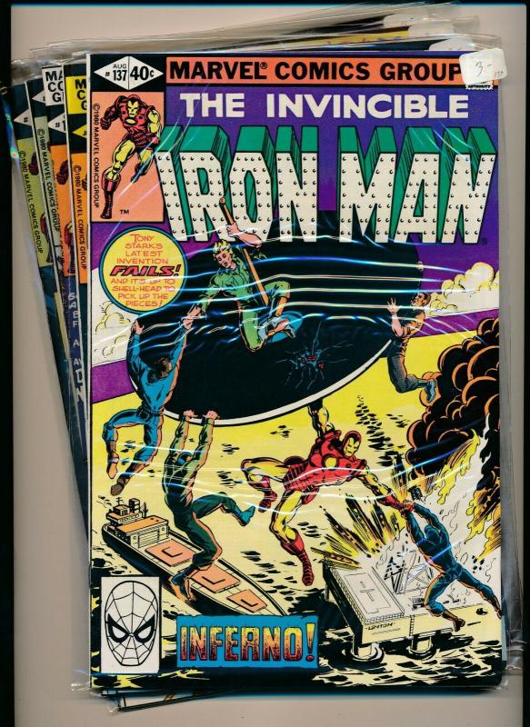 MARVEL SET of 5- IRON MAN #137-141 1980  VERY FINE (PF714) 