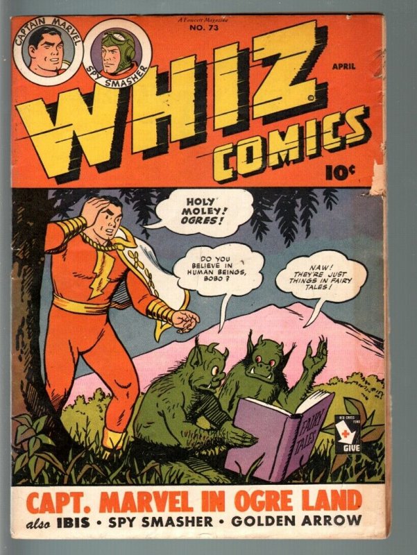 WHIZ COMICS #73-1946-OGRE COVER-CAPTAIN MARVEL-GOLDEN AGE-VG VG