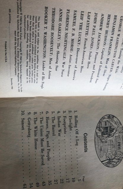 Abraham Lincoln, COLVER,1966, Scholastic book