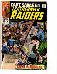 Capt. Savage & His Leatherneck Raiders # 6 GD Marvel Comic Book War Series DK1