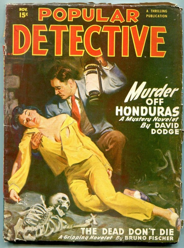 Popular Detective Pulp June 1949- David Doge- Bruno Fischer VG- 