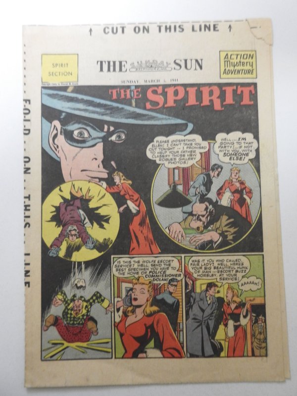 The Spirit #197 (1944) Newsprint Comic Insert Rare!