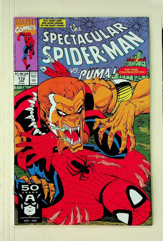 Spectacular Spider-Man #172 (Jan 1991, Marvel) - Good/Very Good