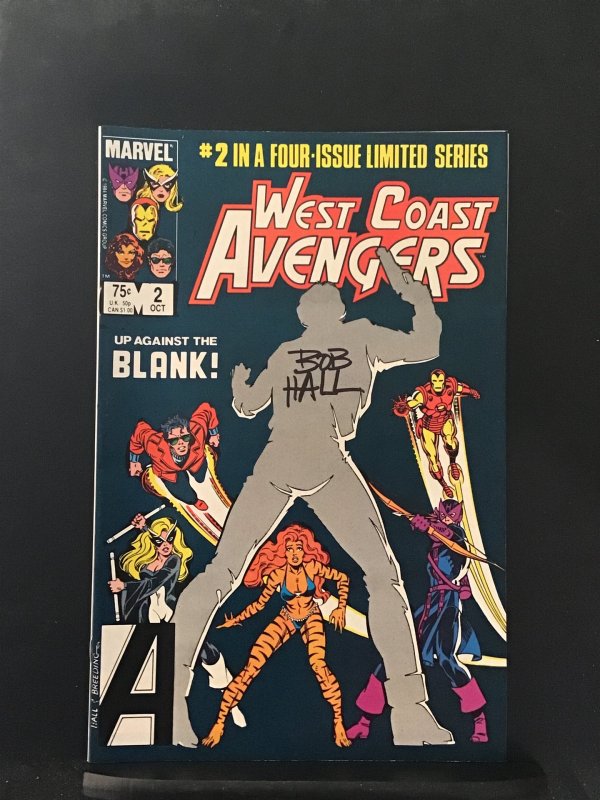 West Coast Avengers #2 signed by Bob Hall 1st App of the Blank Graviton App