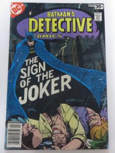DETECTIVE 476 March/April 1978 FINE- Rogers Joker COMICS BOOK