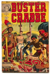 Buster Crabbe #7 1952- Frazetta page- shrunken head cover