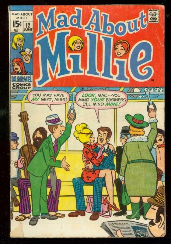 MAD ABOUT MILLIE #12 1970-MARVEL COMICS-CHILI APPEARS G/VG