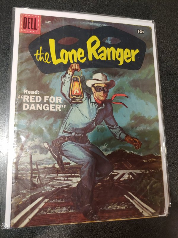 LONE RANGER #107 DELL comics 1957 TONTO SILVER AGE WESTERN PAINTED COVER