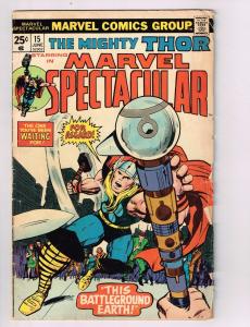 Marvel Spectacular #15 VG/FN Marvel Comics Comic Book Thor 1975 DE42