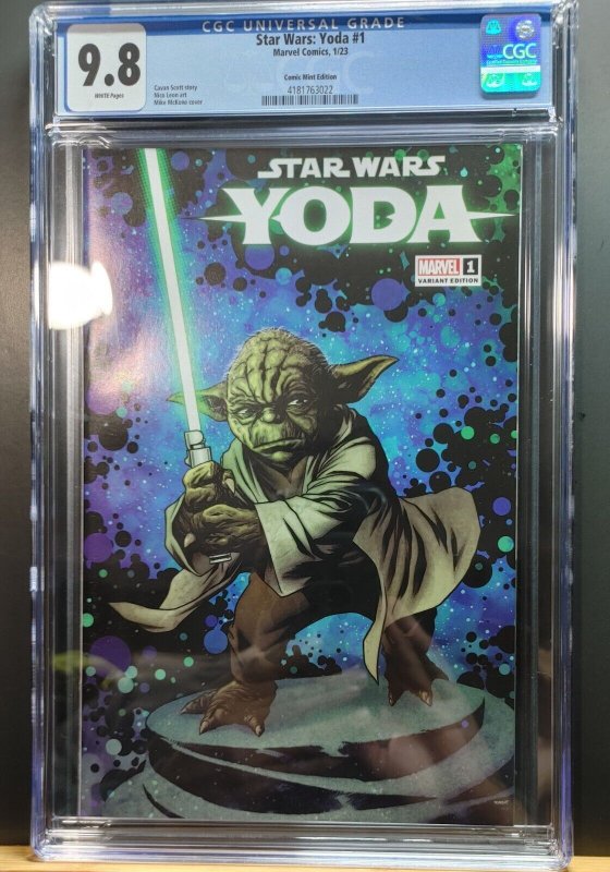 STAR WARS Yoda #1 2023 Mike McKone Variant with COA 004/600 CGC 9.8