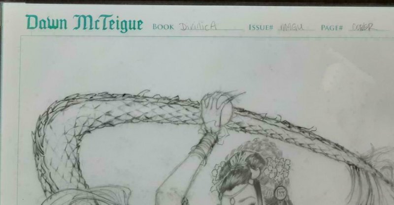 Dawn McTeigue Original 11 X 17 Art Work of Divinica #4 Magu Dragon Cover !! NM