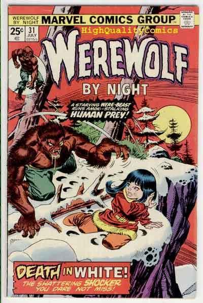 WEREWOLF by NIGHT #31, FN+, Death, Blood, Full Moon, 1972, more WW in store
