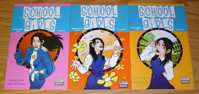 School Girls: Shelly's Story #1-3 VF/NM complete series - adept books - indy set